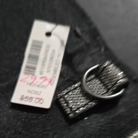 WHBM Silver Glitter Evening Clutch with Metallic Trim - Picture 5 of 7